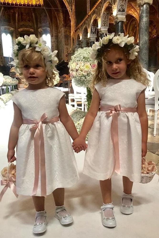 country flower girl dresses rustic with bows bohemian enzomiccio
