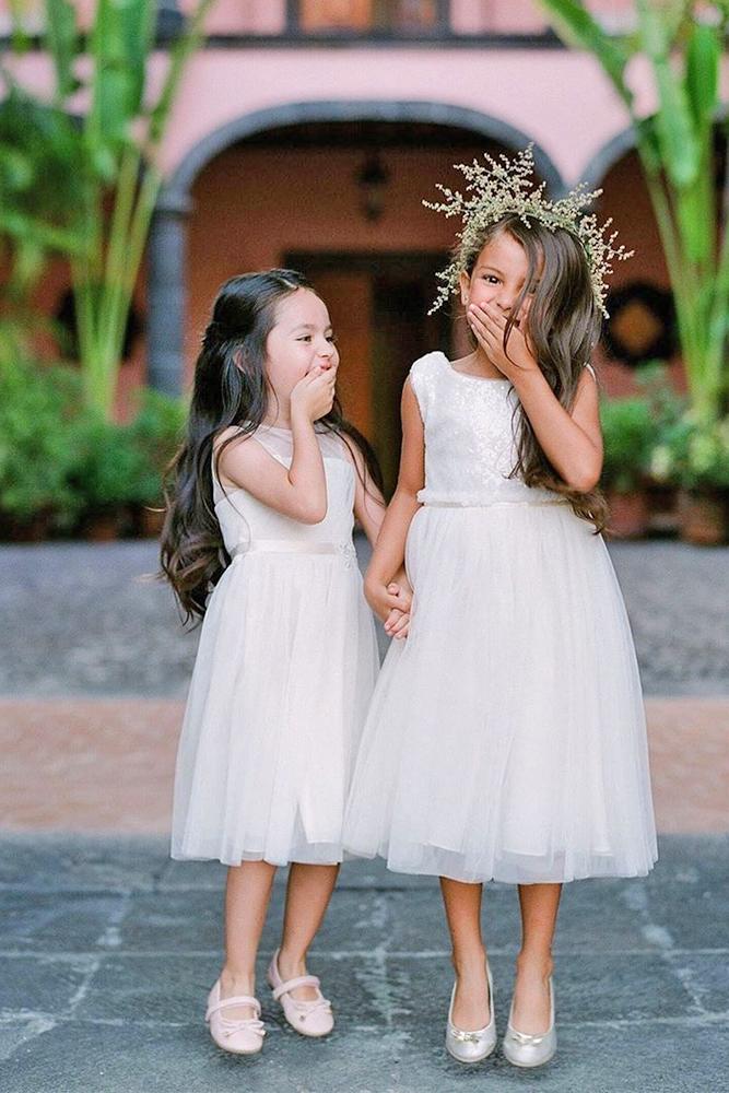 country flower girl dresses tulle skirt rustic boho josevilla