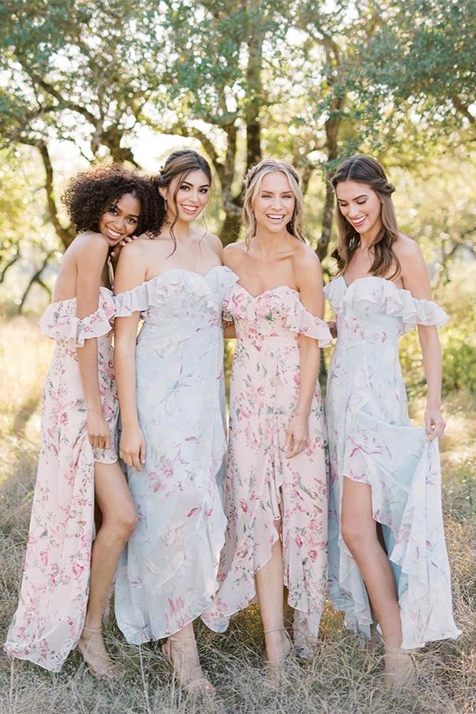 floral bridesmaid dresses long country shoprevelry⠀