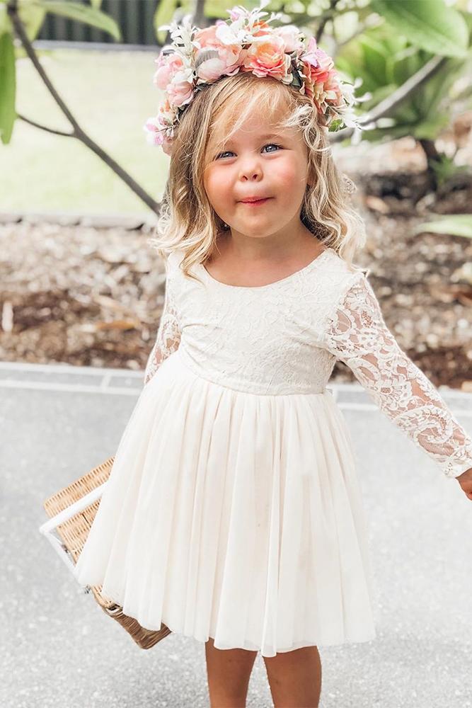 tutu flower girl dresses with long sleeves lace arabellaandrose