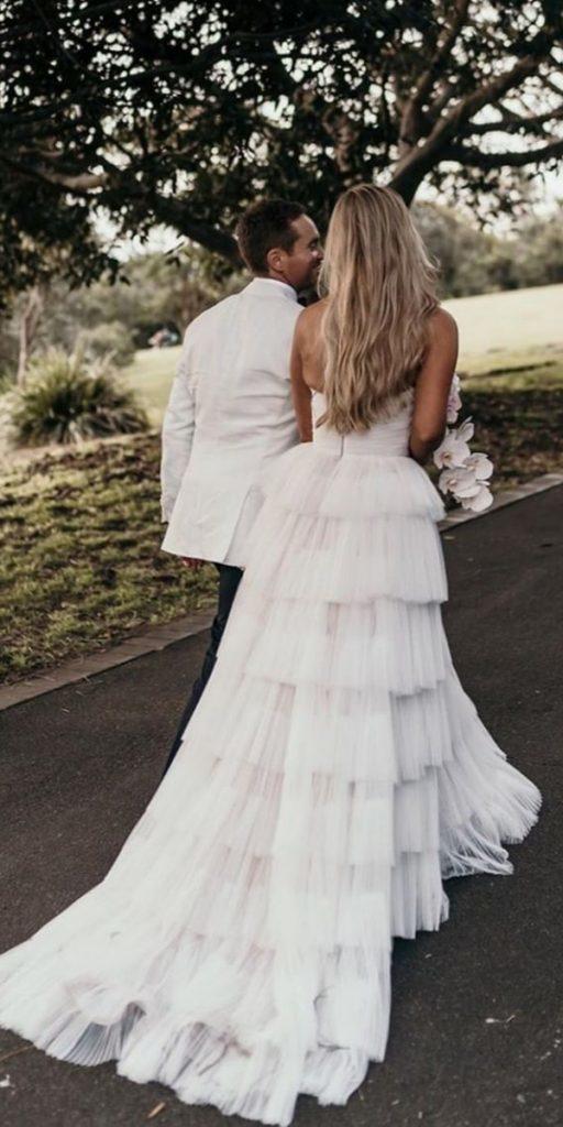 country wedding dresses simple ball gown ruffled skirt chosenbyoneday
