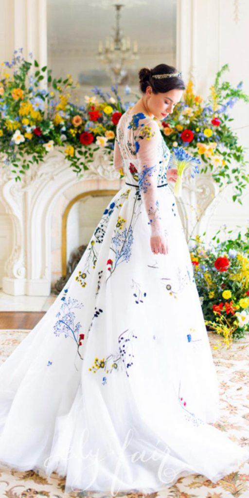 Erin Clare Bridal | Frankie Peach Floral Wedding Gown | Made in Australia  Bridal — Erin Clare Bridal
