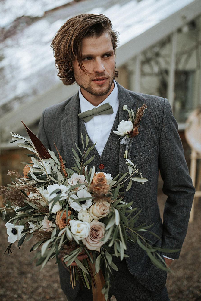 groomsmen attire jackets grey with bow olegs_samsonovs