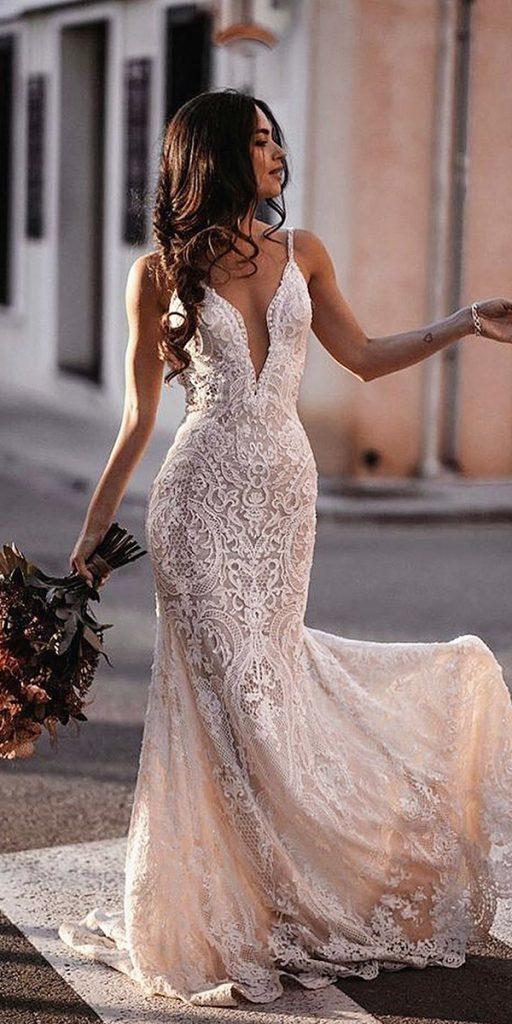 romantic bridal gowns beach lace with spaghetti straps galia lahav