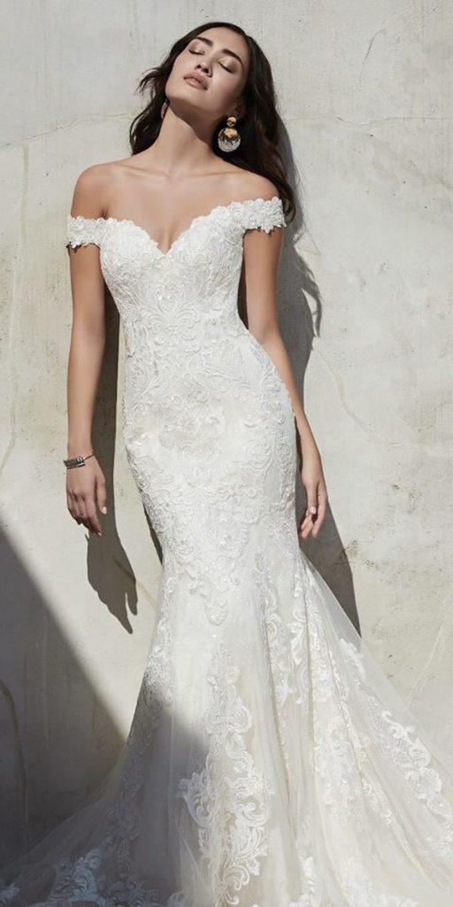 sweetheart mermaid wedding dresses off the shoulder lace beach maggiesotterodesigns