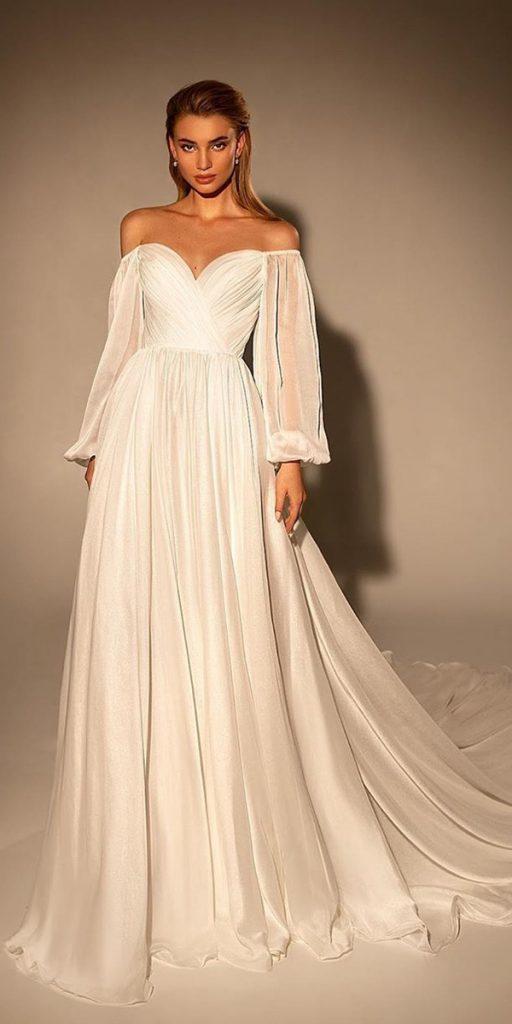 ball gown wedding dresses simple off the shoulder strapless sweetheart neckline wona