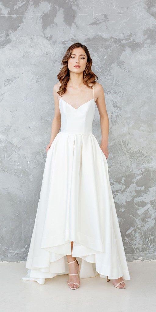 high low wedding dresses simple with spaghetti straps sweetheart neckline jurgita