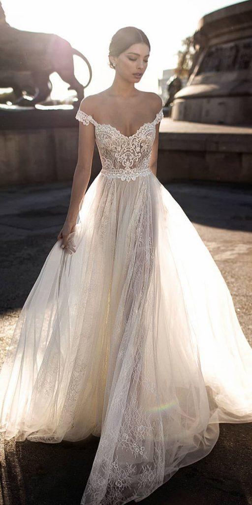 lace-beach wedding dresses a line sweetheart neckline off the shoulder gali karten