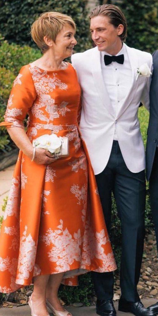  mother of the groom dresses high low with sleeves floral daniellearmontcouture