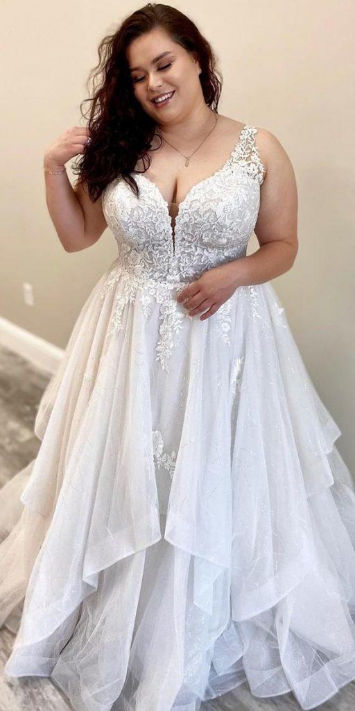 plus size ball gowns wedding dresses lace sweetheart neckline ruffled skirt essenseofaustralia