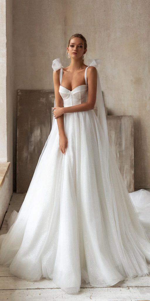 trendy wedding dresses princess sweetheart neckline with straps eva lendel
