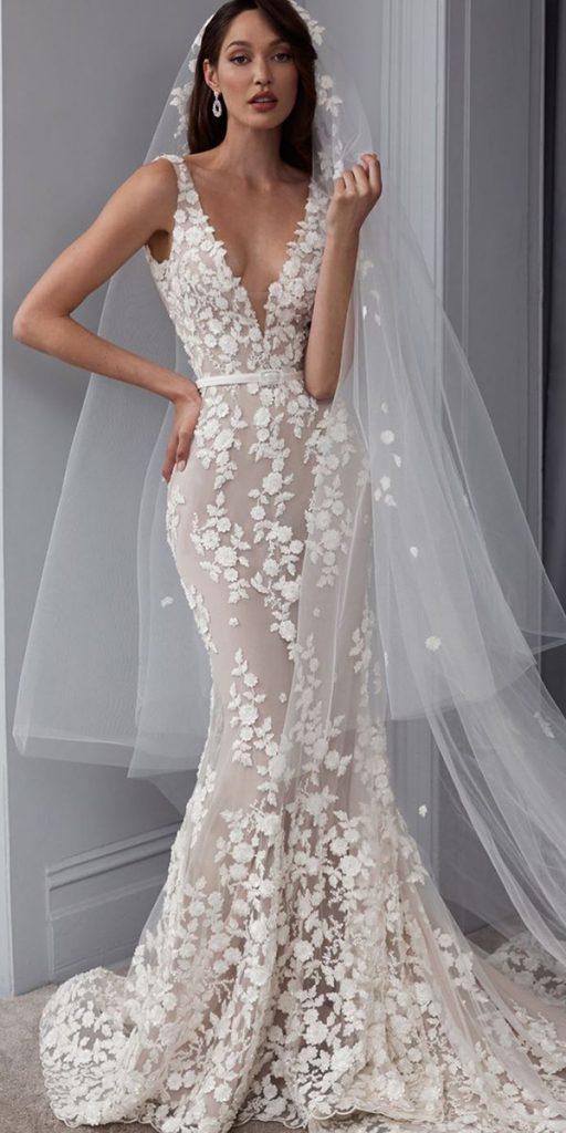 beach destination wedding dresses mermaid sexy deep v neckline beach steven khalil