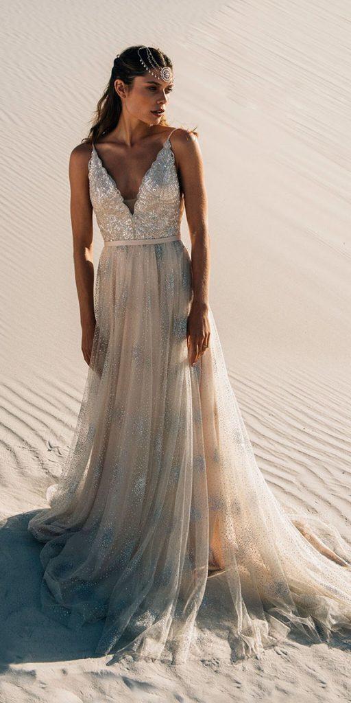 destination wedding dresses a line with spaghetti straps beach catherinedeane
