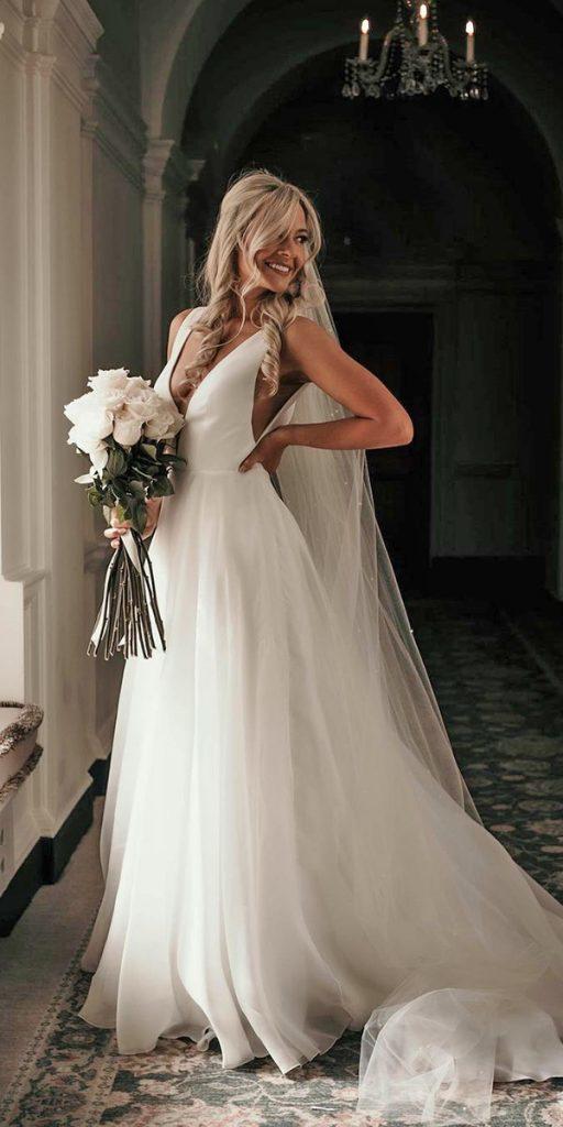 country wedding dresses simple v neckline country romantic suzanneneville