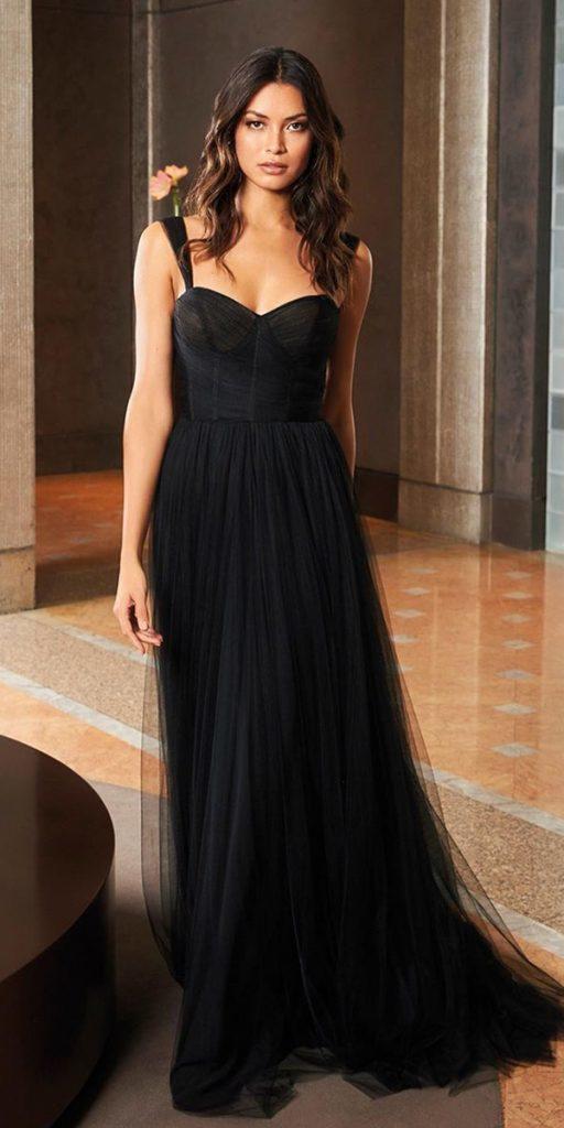 gothic wedding dresses a line sweetheart neckline simple pronovias