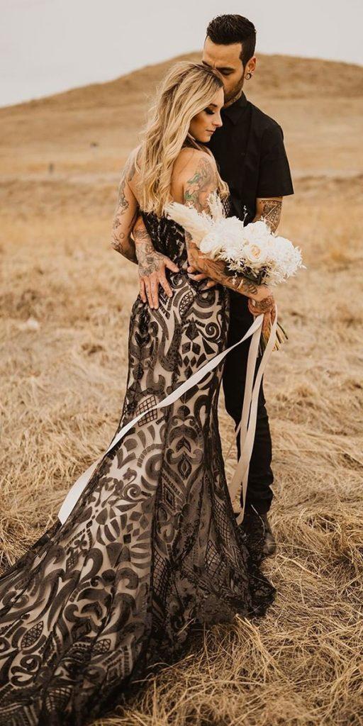 gothic wedding dresses trumpet low back with train casablancabridal