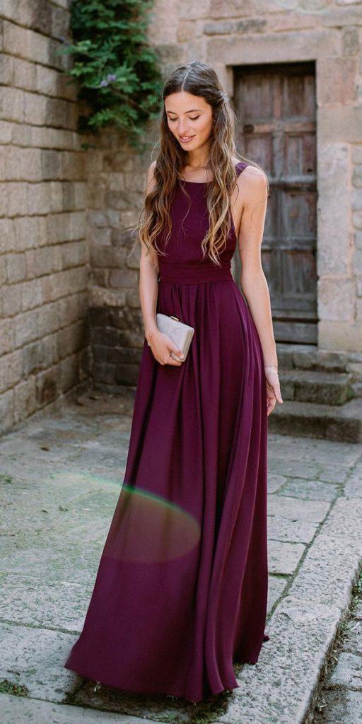 summer wedding guest dresses long simple burgundy beach lacroixe