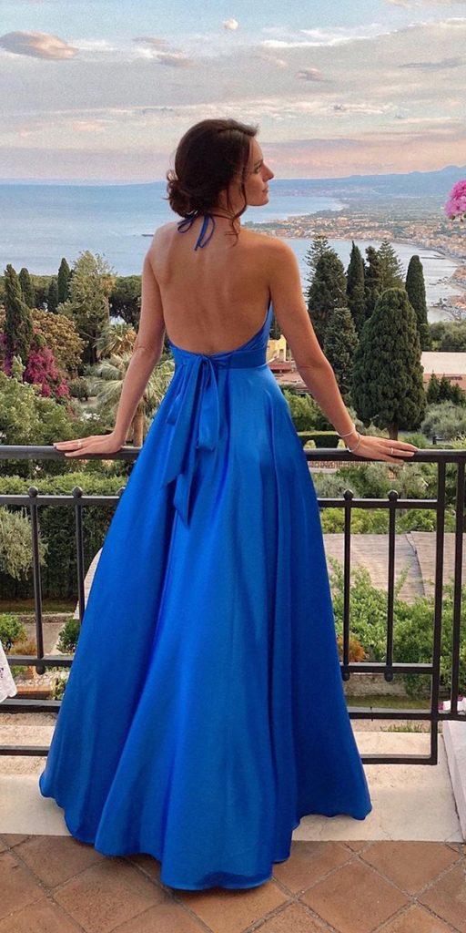 summer wedding guest dresses navy simple low back sexy beach ateliereme