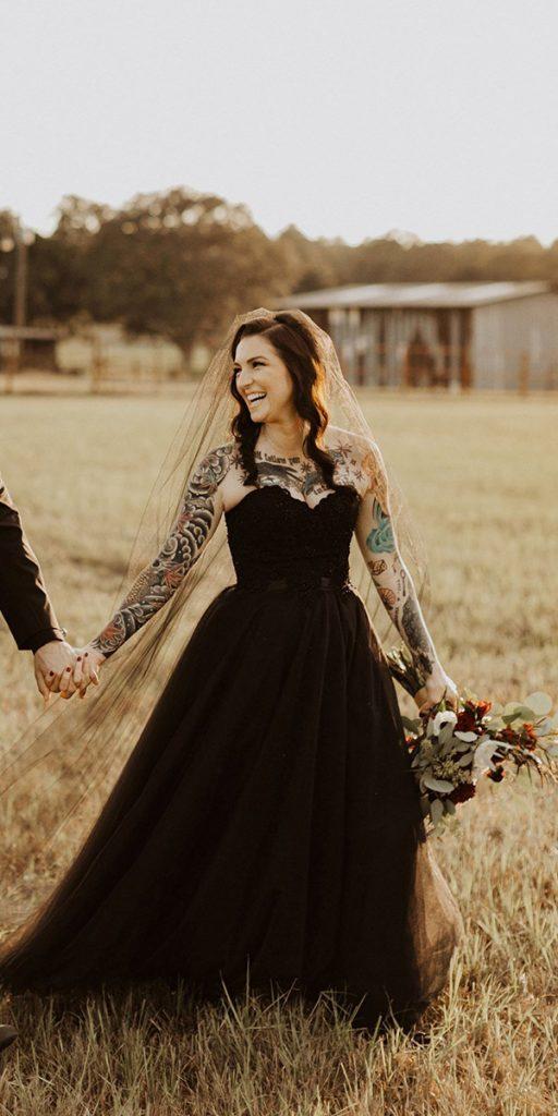 black wedding dresses a line sweetheart strapless neckline country kaylanicolephoto .