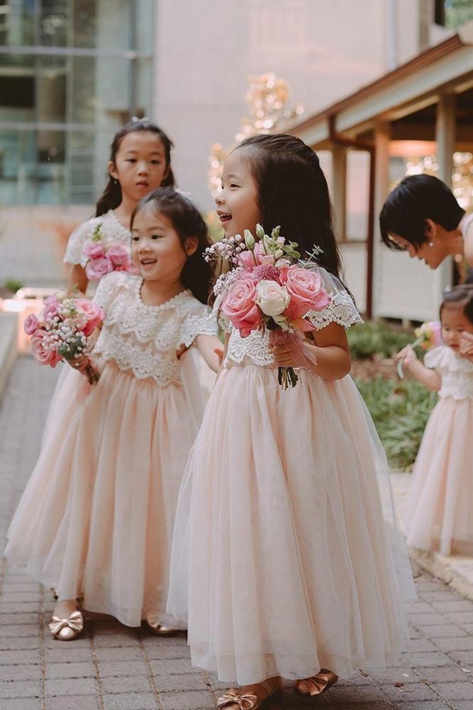 lace flower girl dresses with cap sleeves blush angusporterphotoandvideo