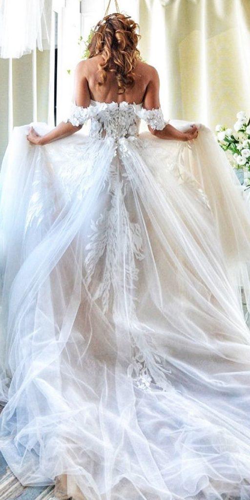 princess wedding dresses off the shoulder lace with train rikidalal