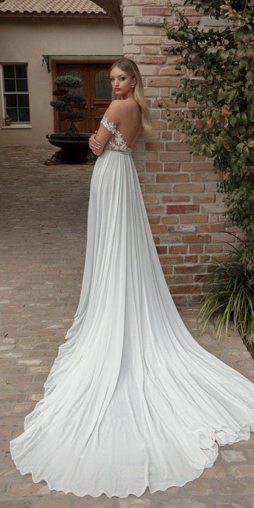 beach destination wedding dresses a line open back lace with train julievino