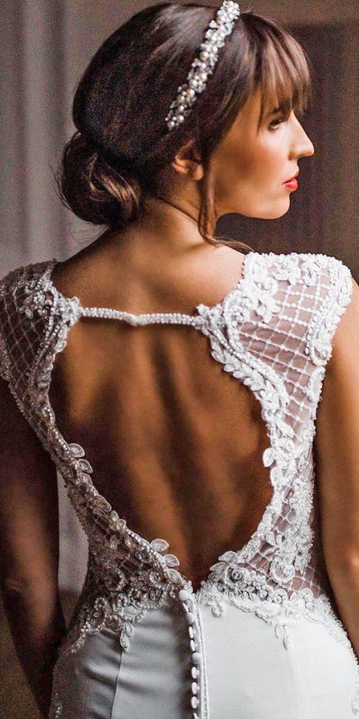 lace back wedding dresses open back country morilee