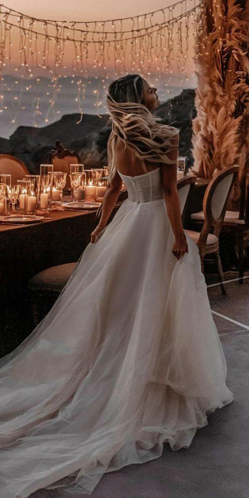 a line wedding dresses simple low back beach country galialahav