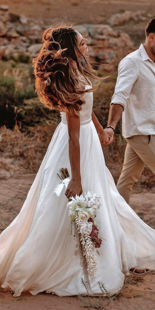 bohemian wedding dresses a line simple rustic ayeh kphotography