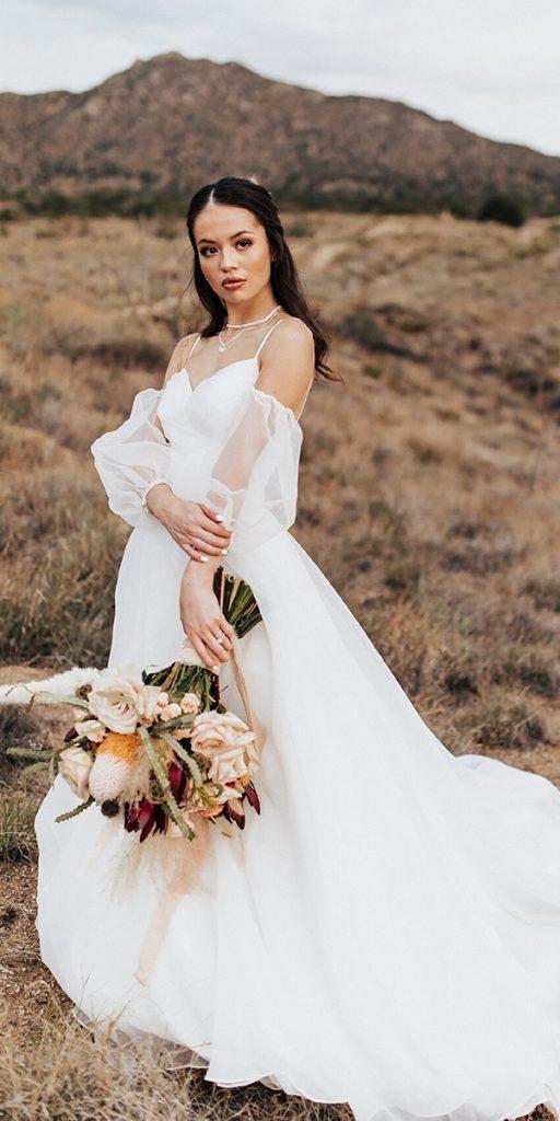 bohemian wedding dresses a line with spaghetti straps simple alicialucia