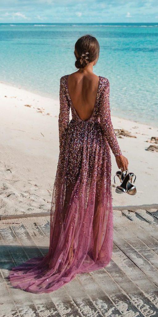 fall wedding guest dresses long with sleeves back sequins invitada_perfecta