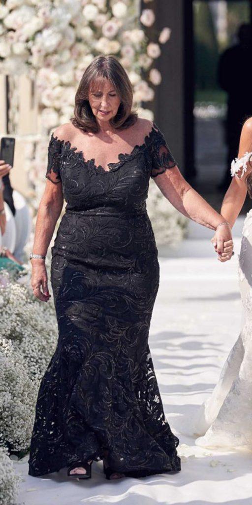 long mother of the bride dresses black lace off the shoulder la vie studios photographers