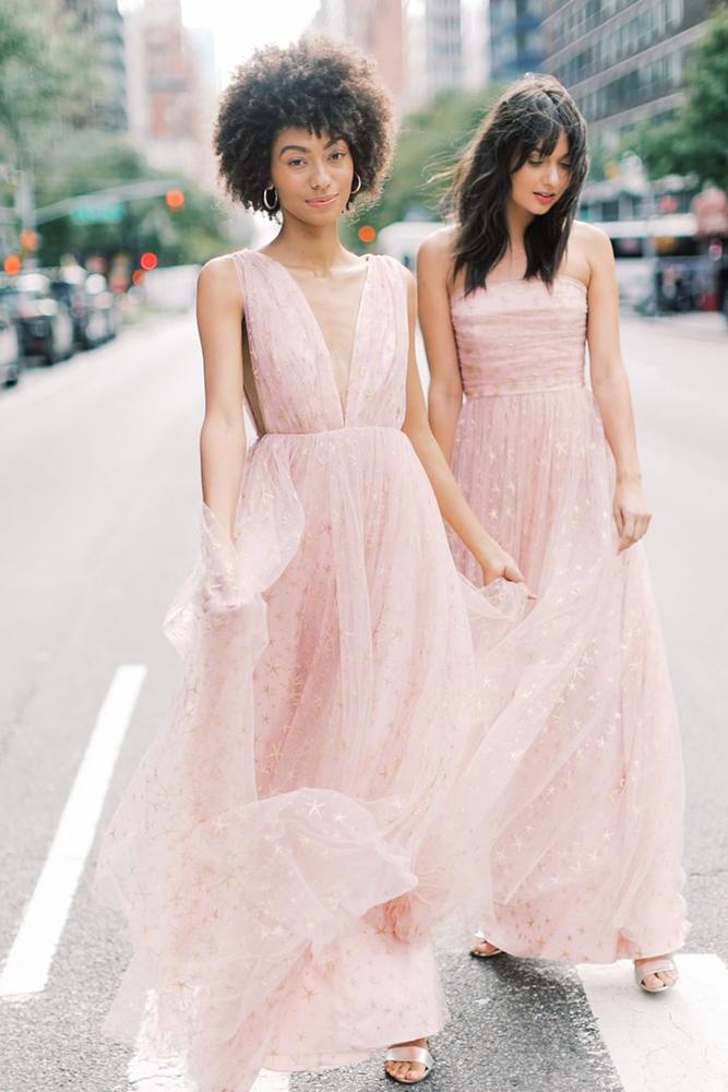 mismatched bridesmaid dresses long blush beach joannaaugust