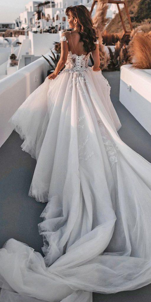 top wedding dresses princess low back long train galialahav