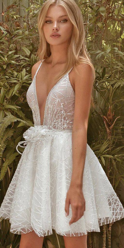 beach wedding dresses short with spaghetti strap sexy galitrobinik
