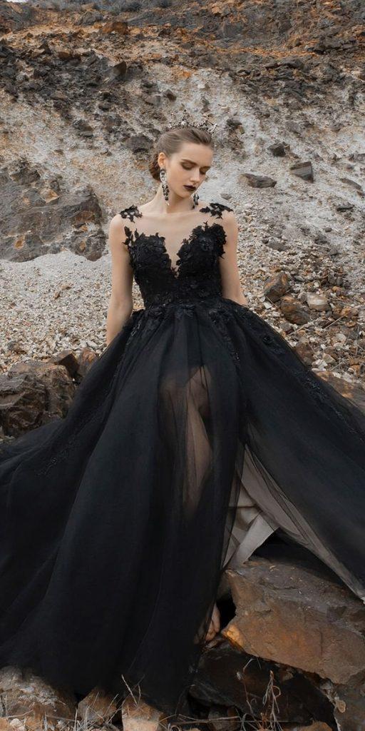 gothic wedding dresses a line sweetheart neckline lace cocomelody