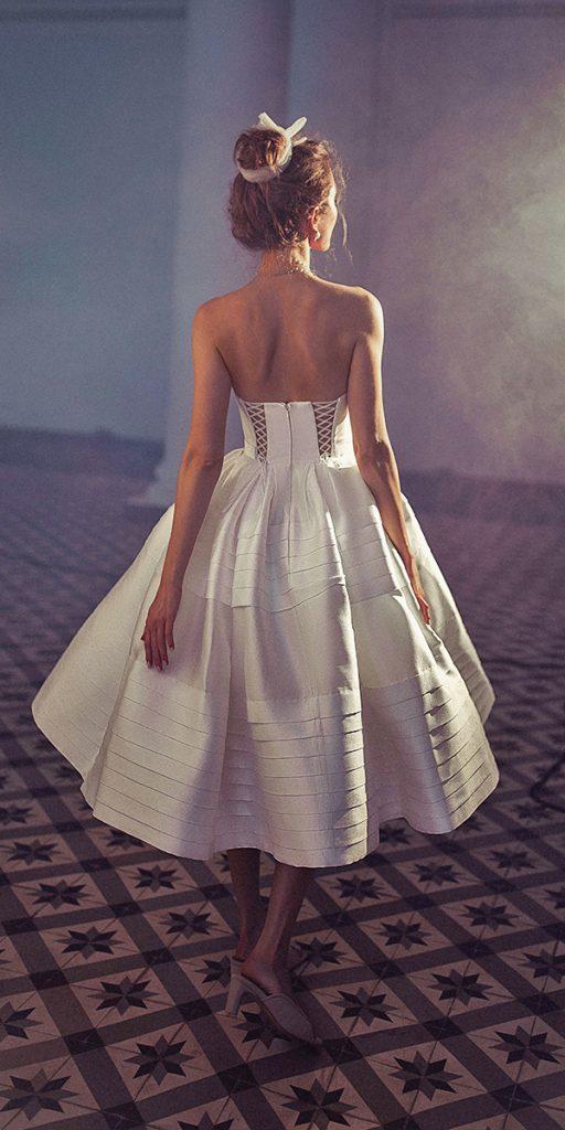 knee length wedding dresses simple backless beach simple sexy rara
