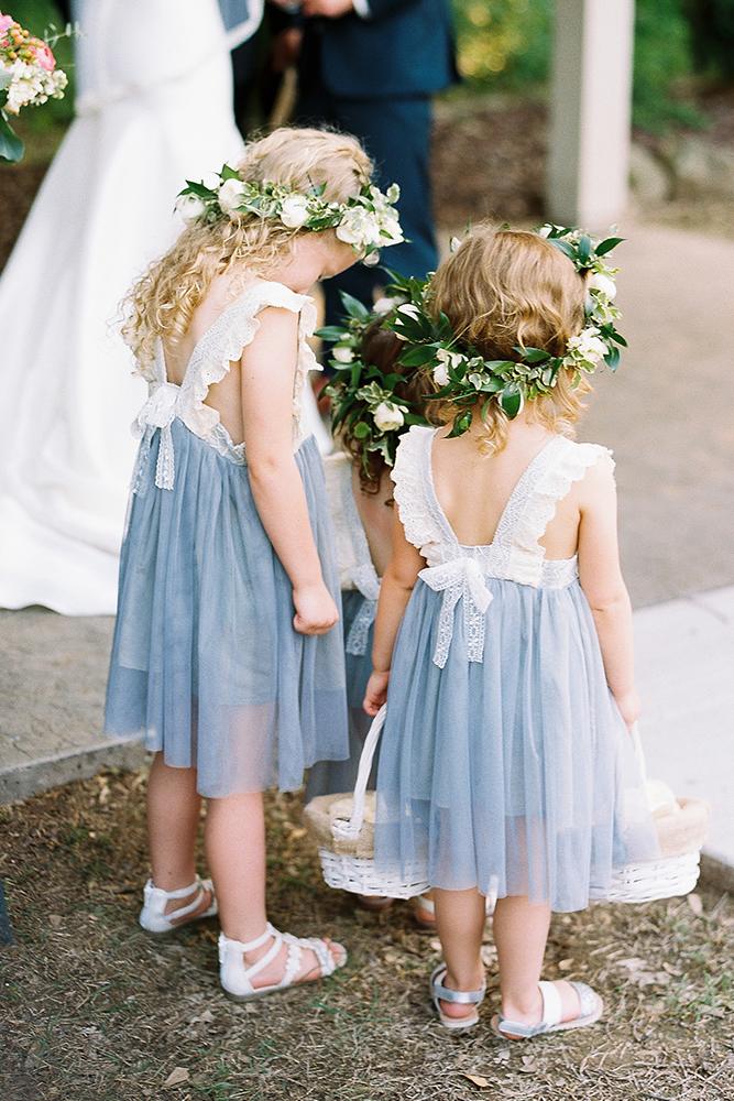 lace flower girl dresses rustic blue bohemian beach erinwilsonphotography