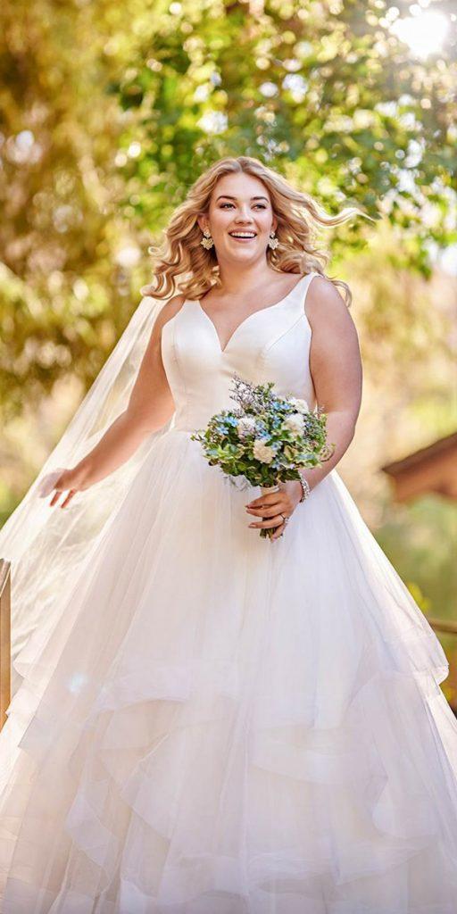 plus size ball gowns wedding dresses simple ruffled skirt country essensedesigns