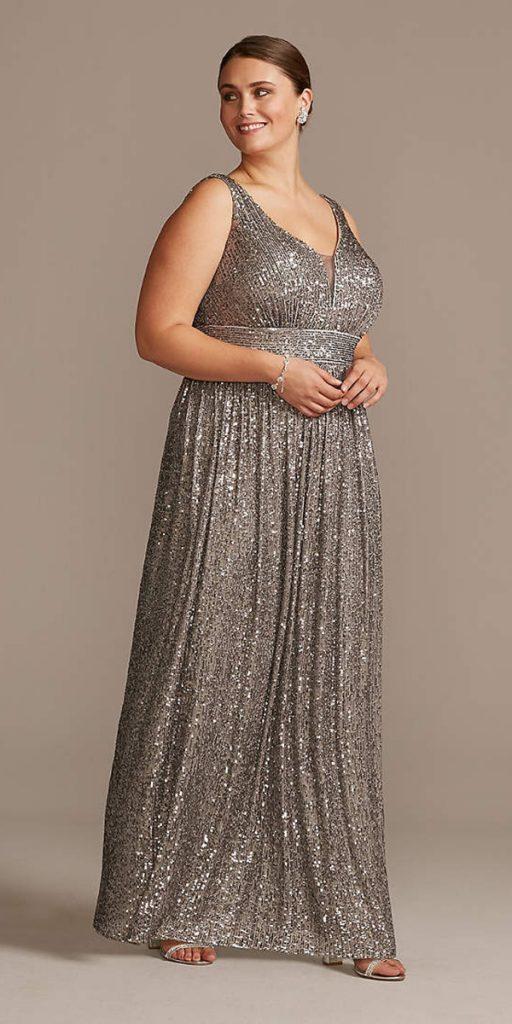 plus size mother of the bride dresses long sequins summer davids bridal
