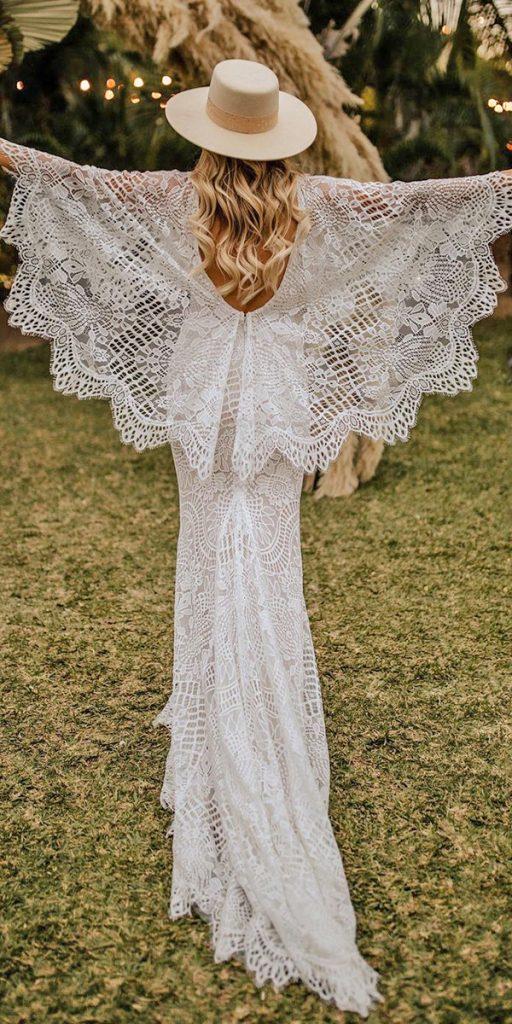rustic wedding dresses sheath vintage lace boho chrisandruth
