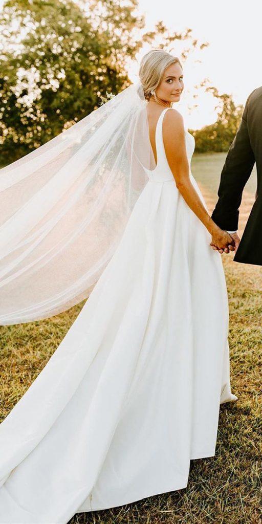 simple wedding dresses a line low back country with train jennyyoony