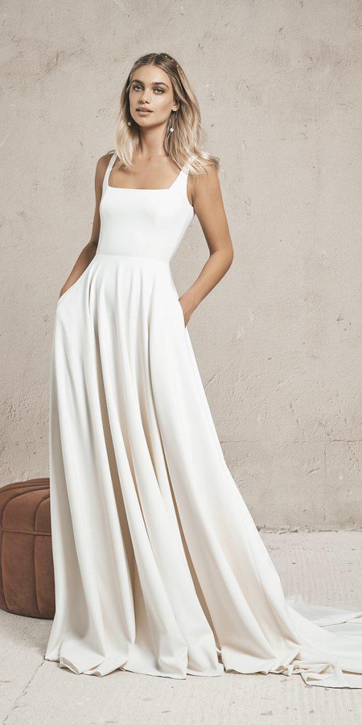 simple wedding dresses a line sleveless beach vagabond