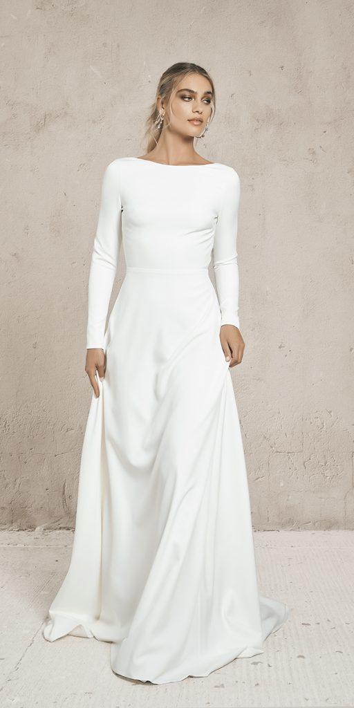 simple wedding dresses with long sleeves similar meghan markle vagabond