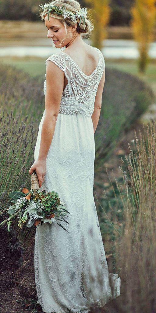 vintage lace wedding dresses sheath with cap sleeves jeweled someday somewhere