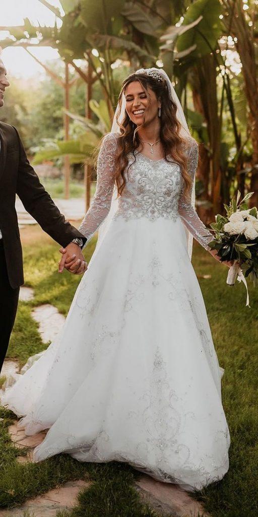 vintage lace wedding dresses with long sleeves lace top country casablanca