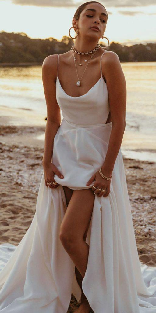 destination wedding dresses simple with spaghetti straps sexy beach lovers society