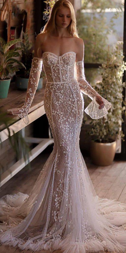 romantic bridal gowns sweetheart strapless neckline sexy beach altamodabridal