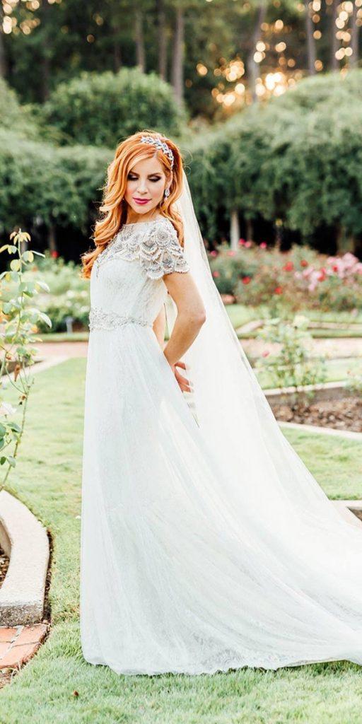 vintage wedding dresses 1920s a line jeweled cape country marchesafashion
