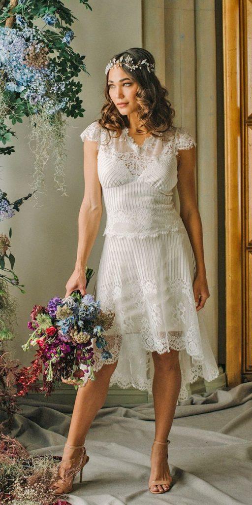 vintage wedding dresses 1920s short lace rustic clairepettibone